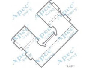 APEC braking KIT242 priedų komplektas, stabdžių trinkelė 
 Stabdžių sistema -> Būgninis stabdys -> Dalys/priedai