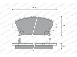WEEN 151-2180 stabdžių trinkelių rinkinys, diskinis stabdys 
 Techninės priežiūros dalys -> Papildomas remontas
45022S1AE02, 45022S1AE50, GBP90346