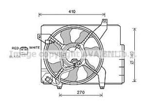 AVA QUALITY COOLING HY7527 ventiliatorius, radiatoriaus 
 Aušinimo sistema -> Oro aušinimas
253801C760