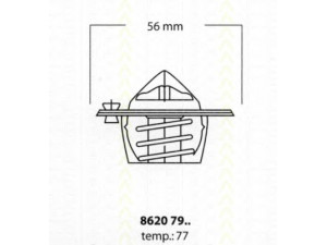 TRISCAN 8620 7977 termostatas, aušinimo skystis 
 Aušinimo sistema -> Termostatas/tarpiklis -> Thermostat
21200-AA000, 21200-AA060, 21200-AA061