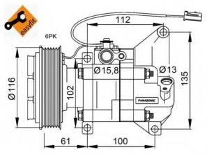 NRF 32687G kompresorius, oro kondicionierius 
 Oro kondicionavimas -> Kompresorius/dalys
D65161450G, D65161450H, D65161K00A