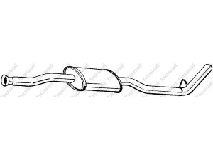 BOSAL 279-711 vidurinis duslintuvas 
 Išmetimo sistema -> Duslintuvas
82000-63326