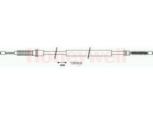 BENDIX 432859B trosas, stovėjimo stabdys 
 Stabdžių sistema -> Valdymo svirtys/trosai
4400243, 9108243, 7700307718, 7700723014