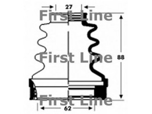 FIRST LINE FCB2806 gofruotoji membrana, kardaninis velenas 
 Ratų pavara -> Gofruotoji membrana
328793, 328793, 3287.93