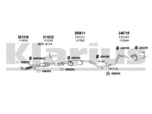 KLARIUS 361542E išmetimo sistema 
 Išmetimo sistema -> Išmetimo sistema, visa