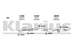 KLARIUS 790035E išmetimo sistema 
 Išmetimo sistema -> Išmetimo sistema, visa