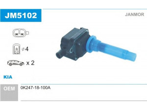 JANMOR JM5102 ritė, uždegimas 
 Kibirkšties / kaitinamasis uždegimas -> Uždegimo ritė
0K247-18-100A