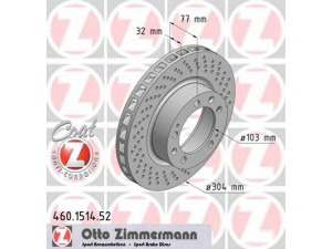 ZIMMERMANN 460.1514.52 stabdžių diskas 
 Dviratė transporto priemonės -> Stabdžių sistema -> Stabdžių diskai / priedai
928 351 044 03, 928 351 044 04