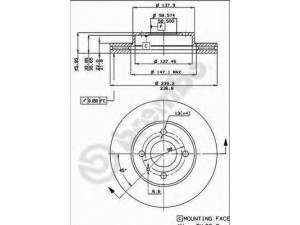 BREMBO 09.3140.10 stabdžių diskas 
 Stabdžių sistema -> Diskinis stabdys -> Stabdžių diskas
548195, 60514881