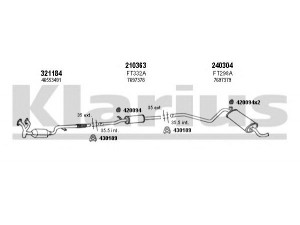 KLARIUS 330163E išmetimo sistema 
 Išmetimo sistema -> Išmetimo sistema, visa