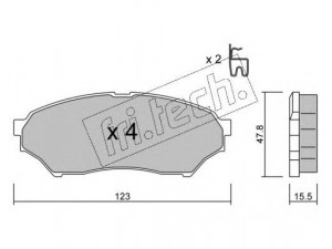 fri.tech. 412.0 stabdžių trinkelių rinkinys, diskinis stabdys 
 Techninės priežiūros dalys -> Papildomas remontas
MN102615, MR475453