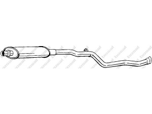BOSAL 281-007 vidurinis duslintuvas 
 Išmetimo sistema -> Duslintuvas
1717.11, 1717.35, 1717.70