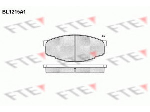FTE BL1215A1 stabdžių trinkelių rinkinys, diskinis stabdys 
 Techninės priežiūros dalys -> Papildomas remontas
04465-22070, 04465-22080, 04465-22140