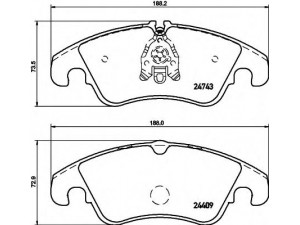 HELLA 8DB 355 013-751 stabdžių trinkelių rinkinys, diskinis stabdys 
 Techninės priežiūros dalys -> Papildomas remontas
8K0698151, 8K0698151B, 8K0698151D