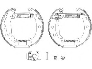 HELLA PAGID 8DB 355 004-381 stabdžių trinkelių komplektas 
 Techninės priežiūros dalys -> Papildomas remontas
0060750472, 720466, 95659661, 7701202543