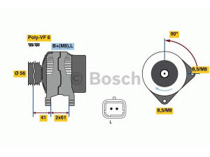 BOSCH 0 986 081 270 kintamosios srovės generatorius 
 Elektros įranga -> Kint. sr. generatorius/dalys -> Kintamosios srovės generatorius
77 11 134 758, 82 00 112 065, 8253975