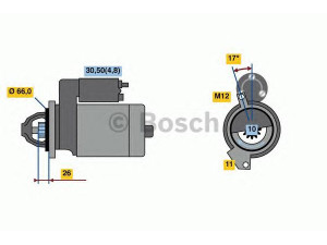 BOSCH 0 001 139 017 starteris
