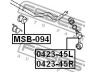 FEBEST 0423-45L šarnyro stabilizatorius 
 Ašies montavimas/vairavimo mechanizmas/ratai -> Stabilizatorius/fiksatoriai -> Savaime išsilyginanti atrama
MR132551, MR267876