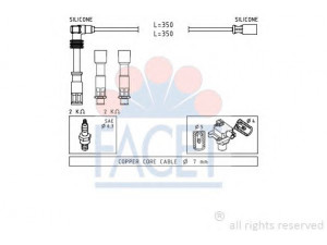 FACET 4.9491 uždegimo laido komplektas 
 Kibirkšties / kaitinamasis uždegimas -> Uždegimo laidai/jungtys
058 905 409 A, 058 905 447 C