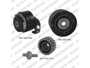 DELPHI KDB193 paskirstymo diržo komplektas 
 Techninės priežiūros dalys -> Papildomas remontas
7701471464