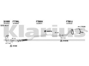 KLARIUS 330886U išmetimo sistema 
 Išmetimo sistema -> Išmetimo sistema, visa