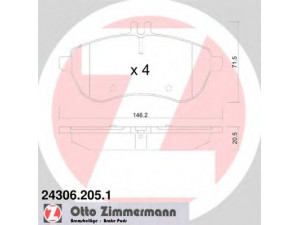 ZIMMERMANN 24306.205.1 stabdžių trinkelių rinkinys, diskinis stabdys 
 Techninės priežiūros dalys -> Papildomas remontas
005 420 0820, 005 420 0920, 005 420 1220