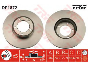 TRW DF1872 stabdžių diskas 
 Dviratė transporto priemonės -> Stabdžių sistema -> Stabdžių diskai / priedai
C32764, C41942, CAC2647, JLM727
