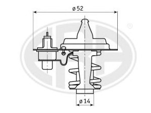 ERA 350291 termostatas, aušinimo skystis 
 Aušinimo sistema -> Termostatas/tarpiklis -> Thermostat
8AB1-15-171, 8AB5-15-171, 8AB8-15-171