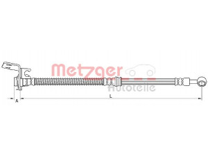 METZGER 4111048 stabdžių žarnelė 
 Stabdžių sistema -> Stabdžių žarnelės
587370X300