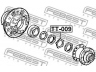 FEBEST TT-009 remonto komplektas, rato stebulė 
 Ašies montavimas/vairavimo mechanizmas/ratai -> Rato stebulė/montavimas -> Rato stebulė
90215-42025