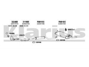 KLARIUS 721068E išmetimo sistema 
 Išmetimo sistema -> Išmetimo sistema, visa