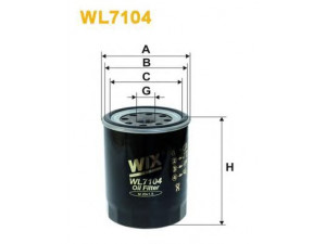 WIX FILTERS WL7104 alyvos filtras 
 Techninės priežiūros dalys -> Techninės priežiūros intervalai
93156632, 93156632