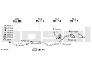 BOSAL 062.971.01 išmetimo sistema 
 Išmetimo sistema -> Išmetimo sistema, visa