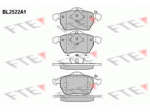 FTE BL2522A1 stabdžių trinkelių rinkinys, diskinis stabdys 
 Techninės priežiūros dalys -> Papildomas remontas
12 759 808