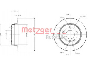 METZGER 6831.00 stabdžių diskas 
 Dviratė transporto priemonės -> Stabdžių sistema -> Stabdžių diskai / priedai
168 423 0212, 168423021264, A168 423 0212