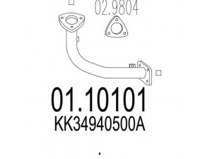 MTS 01.10101 išleidimo kolektorius 
 Išmetimo sistema -> Išmetimo vamzdžiai
KK34940500A