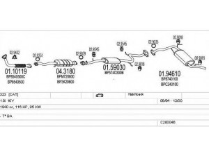 MTS C200046000083 išmetimo sistema 
 Išmetimo sistema -> Išmetimo sistema, visa