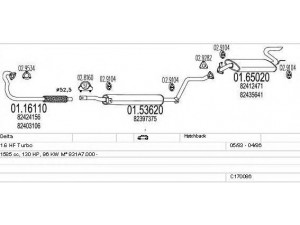 MTS C170086008383 išmetimo sistema 
 Išmetimo sistema -> Išmetimo sistema, visa
