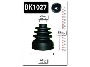 SHAFTEC BK1027 gofruotoji membrana, kardaninis velenas 
 Ratų pavara -> Gofruotoji membrana