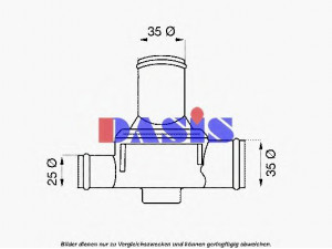 AKS DASIS 750739N termostatas, aušinimo skystis 
 Aušinimo sistema -> Termostatas/tarpiklis -> Thermostat