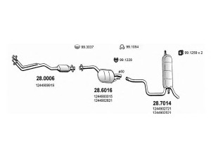 ASSO ART1414 išmetimo sistema 
 Išmetimo sistema -> Išmetimo sistema, visa