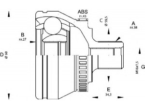 OPEN PARTS CVJ5666.10 jungčių komplektas, kardaninis velenas 
 Ratų pavara -> Sujungimai/komplektas
8E0498099E, 8E0498099F