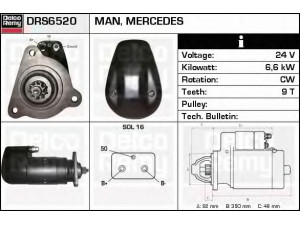 DELCO REMY DRS6520 starteris 
 Elektros įranga -> Starterio sistema -> Starteris
110210, 7431021000, 51262017110