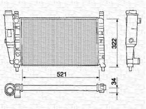 MAGNETI MARELLI 350213225000 radiatorius, variklio aušinimas 
 Aušinimo sistema -> Radiatorius/alyvos aušintuvas -> Radiatorius/dalys
7578119, 7685063, 7685063