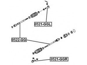 ASVA 0521-GGL skersinės vairo trauklės galas 
 Vairavimas -> Vairo mechanizmo sujungimai
G26A-32-290