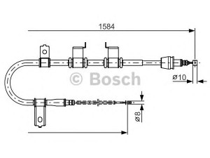 BOSCH 1 987 482 223 trosas, stovėjimo stabdys 
 Stabdžių sistema -> Valdymo svirtys/trosai
59760 1C800