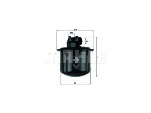 KNECHT KL 108 kuro filtras 
 Filtrai -> Kuro filtras
16010SM4305, 16010SM4506, 16010SM4930