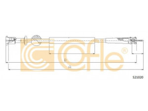 COFLE S21020 tachometro velenas 
 Dviratė transporto priemonės -> Kabeliai ir tachometro velenaai -> Tachometro velenas
6123H3, 9613334080