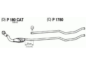FENNO P180CAT katalizatoriaus keitiklis 
 Išmetimo sistema -> Katalizatoriaus keitiklis
BM90062H, 1705-H2, 1705-K2, 1705-T5