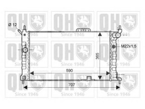 QUINTON HAZELL QER1875 radiatorius, variklio aušinimas 
 Aušinimo sistema -> Radiatorius/alyvos aušintuvas -> Radiatorius/dalys
13 00 147, 52 45 9348